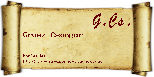 Grusz Csongor névjegykártya